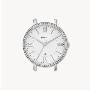 Fossil “Jacqueline” Three-Hand Date Stainless Case